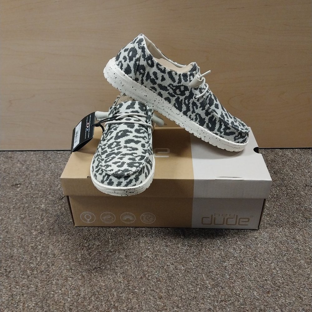 Hey Dude Wendy Woven Cheetah Grey Women's Shoe